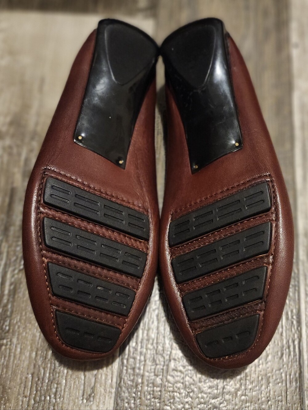 Robert Zur Brown Woven Leather Horsebit Loafers Size 7M - Picture 4 of 4